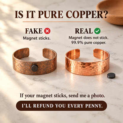 June's Bough Copper Bracelet – pure copper bracelet on a warm neutral background - photo 3