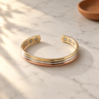 June's Fell Copper Bracelet – pure copper bracelet on a warm neutral background - photo 1