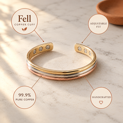 June's Fell Copper Bracelet – pure copper bracelet on a warm neutral background - photo 6